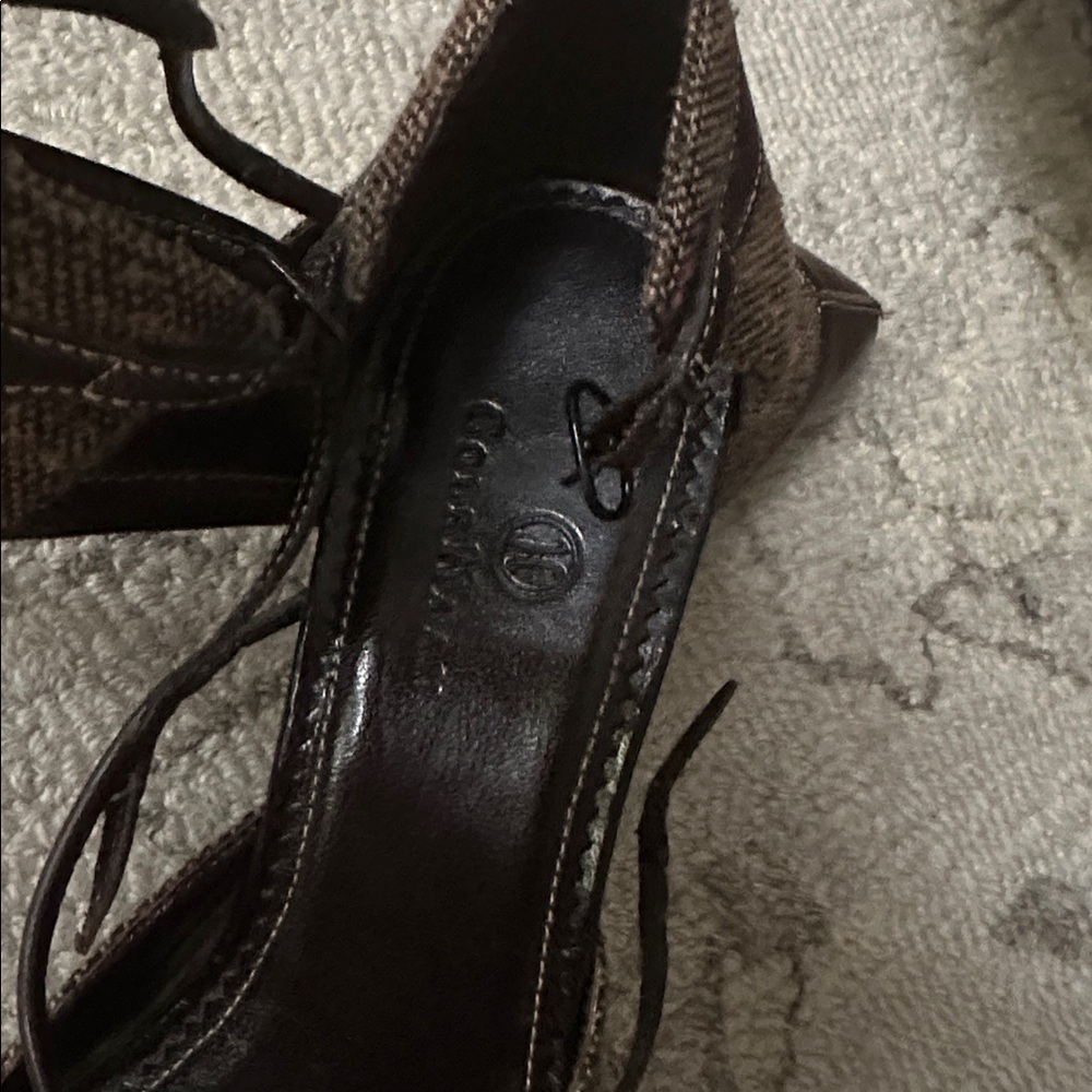 Cole Haan Brown Lace-Up Heels - Picture 3 of 3